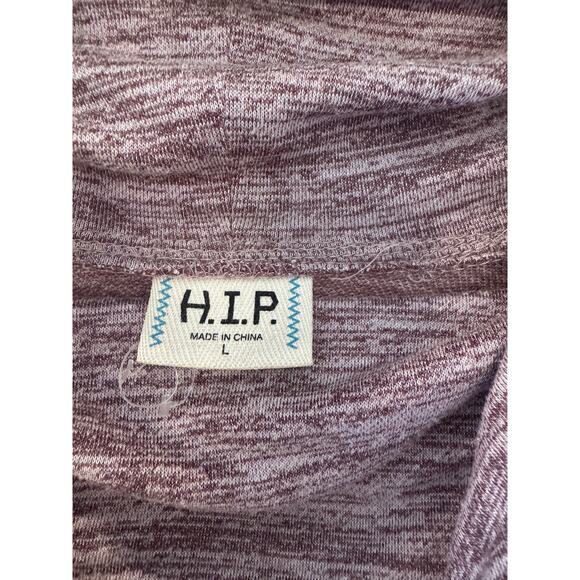 HIP Womens Turtleneck Pullover Top Purple 3/4 Length Sleeves Size L - Picture 4 of 4